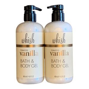 NEW LOT OF 2 whish | Tobacco Vanilla Bath & Body Gel 16.5oz